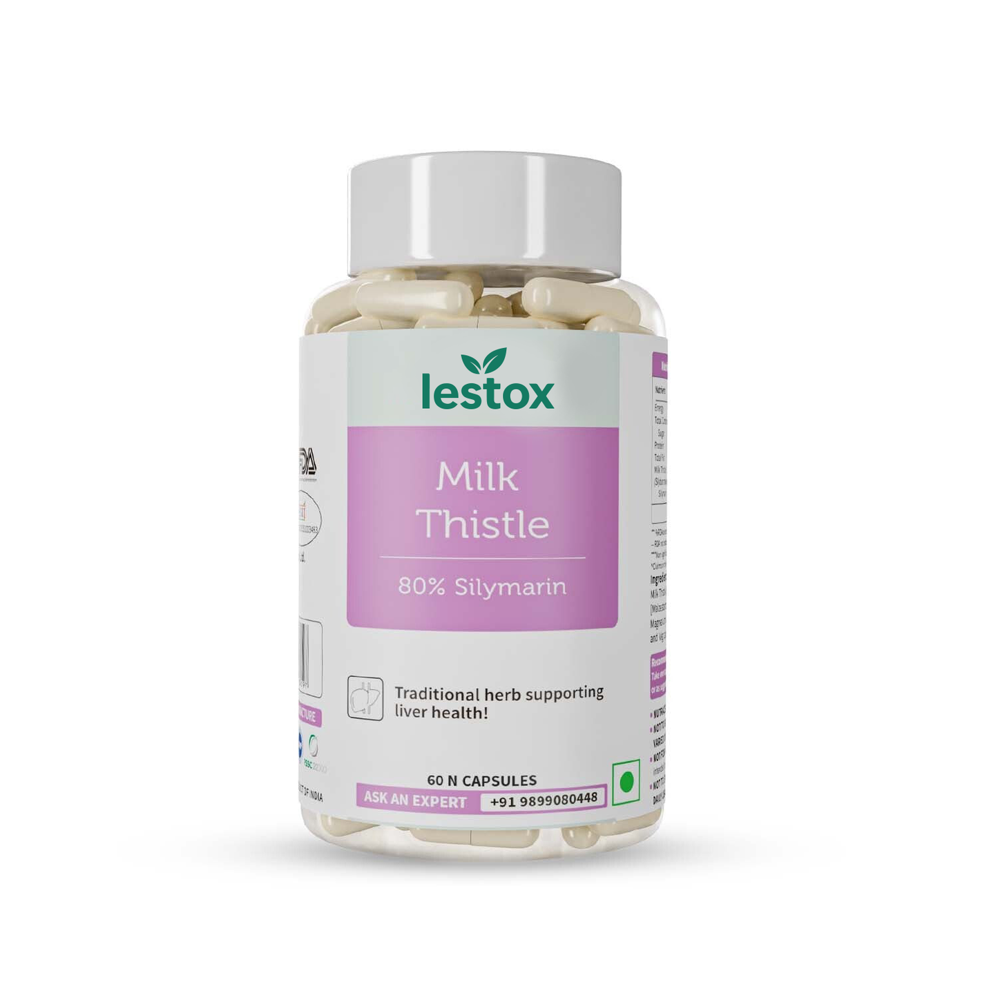 LESTOX® High Strength Milk Thistle Capsules For Liver Health